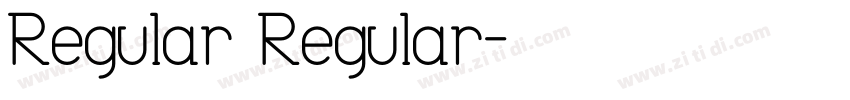 Regular Regular字体转换